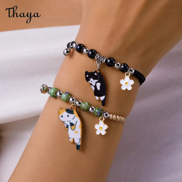 Chic Lazy Cat Braided Bracelet