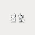 925 Silver Cute Little Cat Earrings