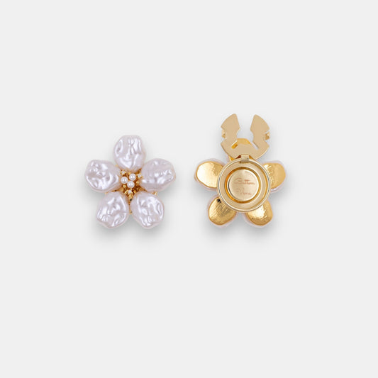 Astral Flora Button Cover Set – 22K Gold-Plated Floral Shirt Accessory